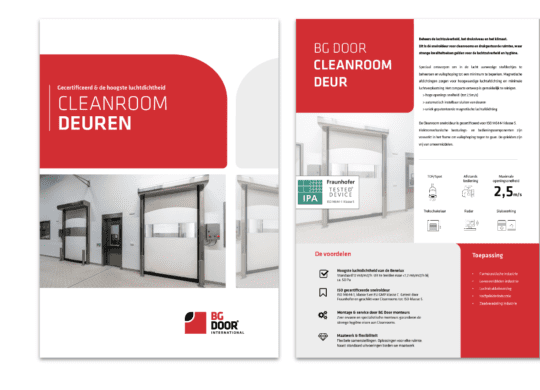 cleanroom deur brochure